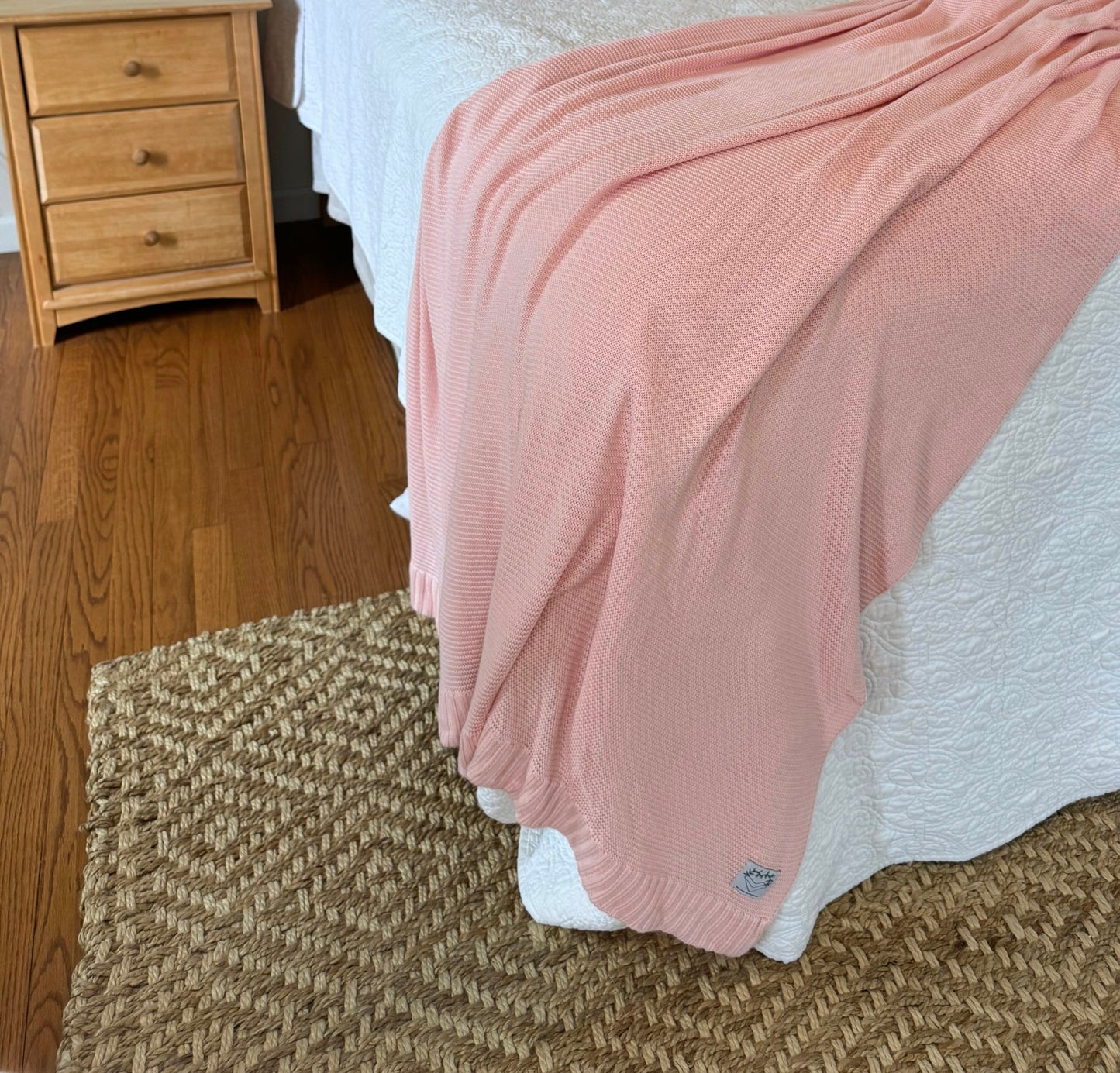 Organic Bamboo Knitted Throw Blanket