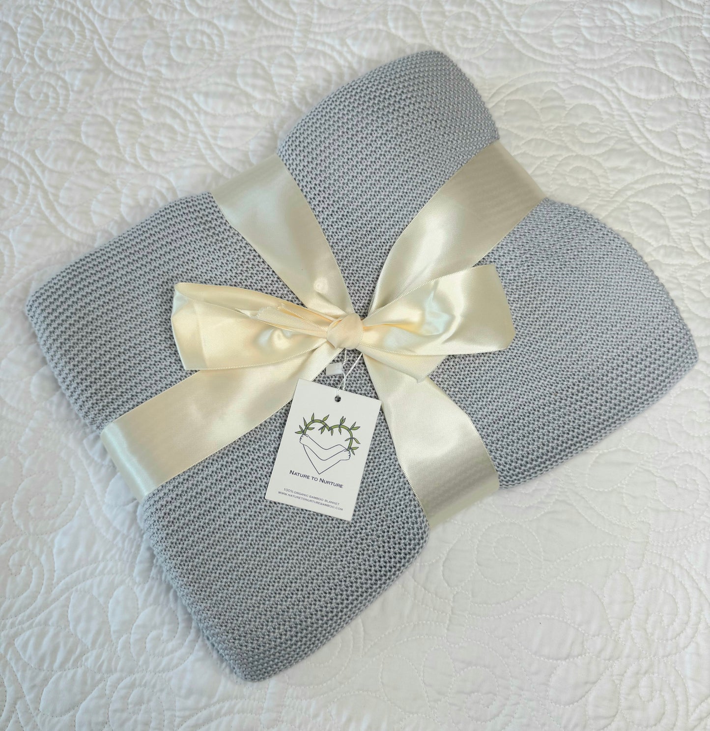 Organic Bamboo Knitted Throw Blanket