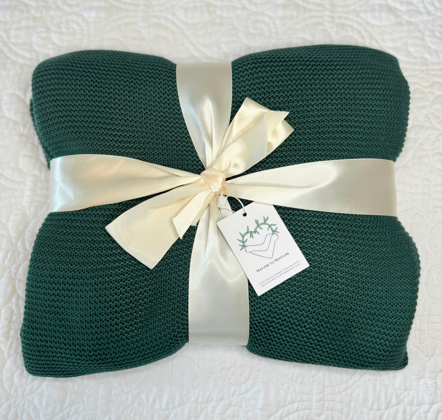 Organic Bamboo Knitted Throw Blanket