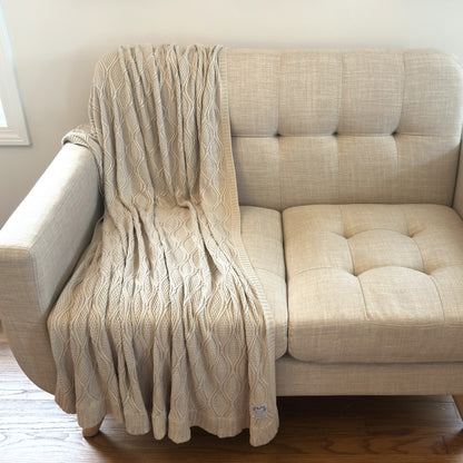The Diamante. Bamboo Throw Blanket with Aromatherapy